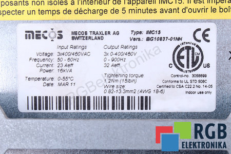 IMC15 MECOS TRAXLER BG10837-01NH