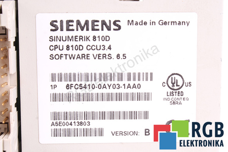 6FC5410-0AY03-1AA0 SIEMENS SINUMERIK 810D AVERIADO - PARA PIEZAS