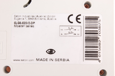 CLS6-C20/2-DP EATON 270387 INTERRUPTOR AUTOMÁTICO