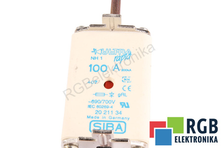 FUSIBLE NH1-100 SIBA 2021134 ULTRARAPID 100A 690/700V