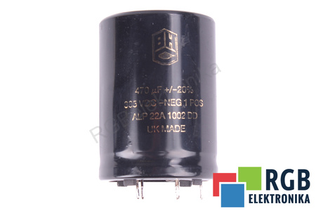 CONDENSADOR ALP22A1002DD BHC COMPONENTS LTD 470UF, 385V