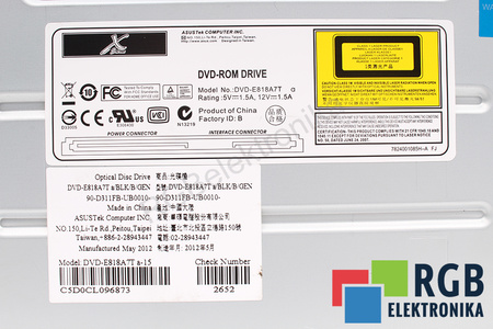 DVD-E818A7T ASUS X SERIES DVD ROM