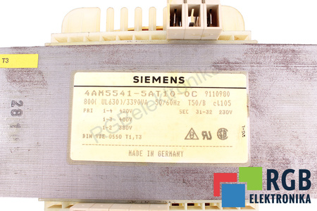4AM5541-5AT10-0C SIEMENS PRI 420-380V SEC 230V TRANSFORMADOR