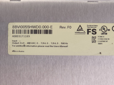 8BVI0055HWD0.000-E B&R AUTOMATION