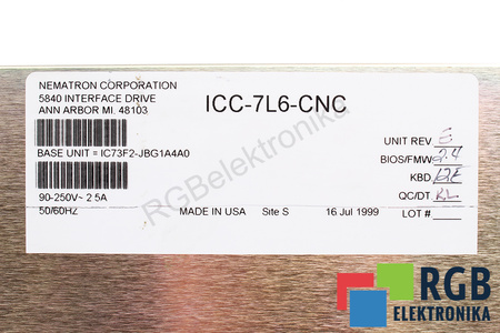 ICC-7L6-CNC NEMATRON BASE UNIT IC73F2-JBG1A4A0
