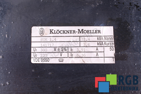 STK1.4 KLOCKNER MOELLER 1.4KVA 380V, 220V TRANSFORMADOR