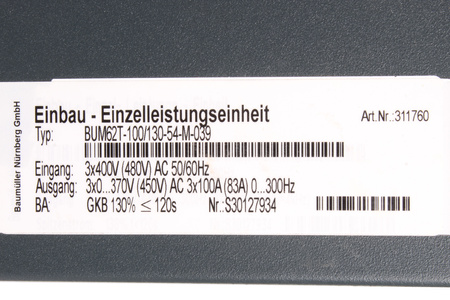 BUM62T-100/130-54-M-039 BAUMÜLLER 311760