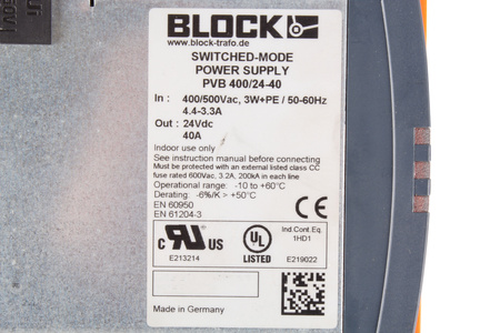 PVB400/24-40 BLOCK FUENTE DE ALIMENTACIÓN