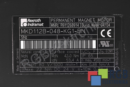 MKD112B-048-KG1-BN BOSCH REXROTH R911268914