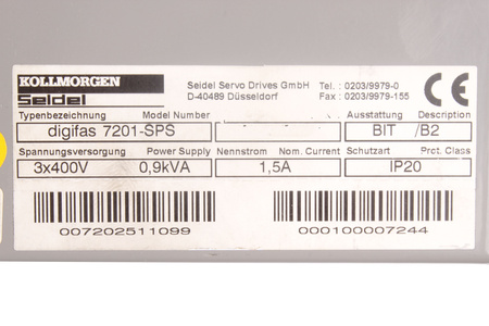 7201-SPS KOLLMORGEN SEIDEL DIGIFAS