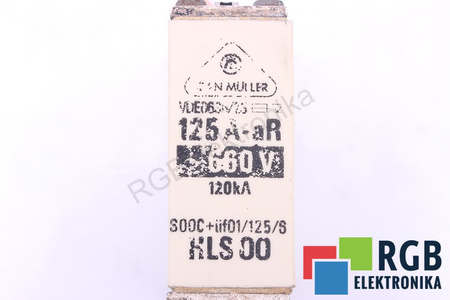 FUSIBLE HLS00 JEAN MULLER VDE0636/23 125A-AR, 660VAC, 120KA