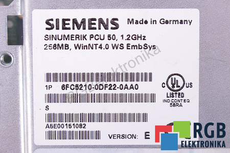 6FC5210-0DF22-0AA0 SIEMENS VERSION E SINUMERIK PCU 50