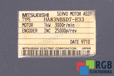 HA83NBSD7-E33 MITSUBISHI ELECTRIC CUBIERTA DEL CODIFICADOR
