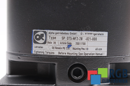 SP075-MF2-28-021-000 ALPHA GETRIEBEBAU ENGRANAJE