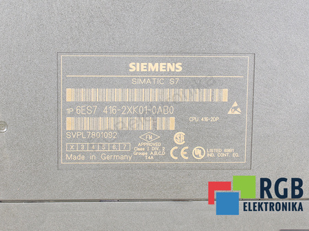 6ES7416-2XK01-0AB0 SIEMENS SIMATIC S7-400 CPU 416-2