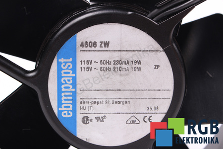 4606ZW EBM PAPST 119X119X38MM, 115V VENTILADOR