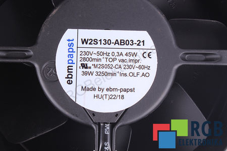 W2S130-AB03-21 EBM PAPST 230V, 0.3A, 150MM, 55MM VENTILADOR