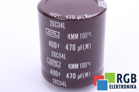 CONDENSADOR 26C04L NIPPON KMM105 470UF, 400VDC