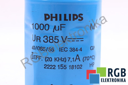 CONDENSADOR 40/085/56 PHILIPS 1000UF, 385V