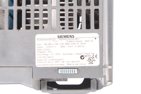 6SE6420-2AD22-2BA1 SIEMENS MICROMASTER 420
