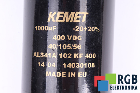CONDENSADOR ALS41A KEMET 1000UF, 400VDC
