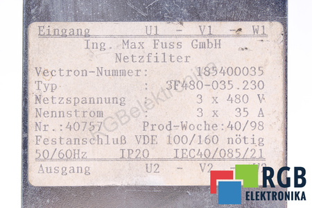 3F480-035.230 FUSS EMV FILTRO
