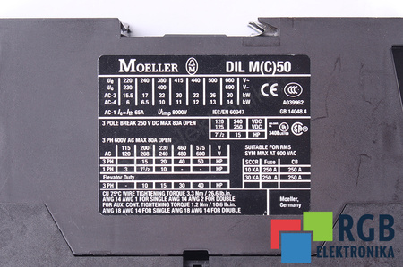 DILM50 MOELLER DILM(C)50 CONTACTOS PRINCIPALES