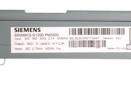 6SL3525-0PE17-5AA1 SIEMENS SINAMICS G120D PM250D
