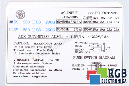 SS-200 FUENTE DE ALIMENTACIÓN