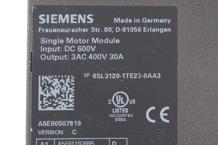 6SL3120-1TE23-0AA3 SIEMENS VERSION C SINAMICS S120
