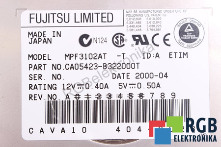 MPF3102AT FUJITSU 10.2GB IDE 3.5”