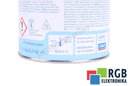 LGHP 2/1 SKF GRASA PARA ALTAS TEMPERATURAS