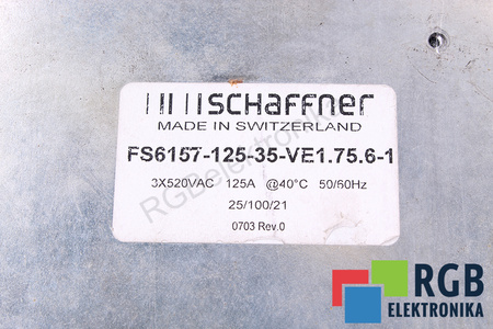 FS6157-125-35-VE1.75.6-1 SCHAFFNER FS6157-125-35 FILTRO