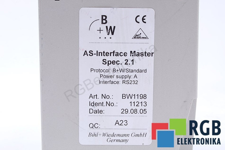 BW1198 BIHL WIEDEMANN 11213 RELEVO DE SEGURIDAD