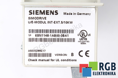 6SN1146-1AB00-0BA1 SIEMENS VERSION B U/E-MODUL INT-EXT.5/10KW SIMODRIVE 611