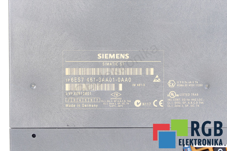 6ES7461-3AA01-0AA0 SIEMENS SIMATIC S7-400