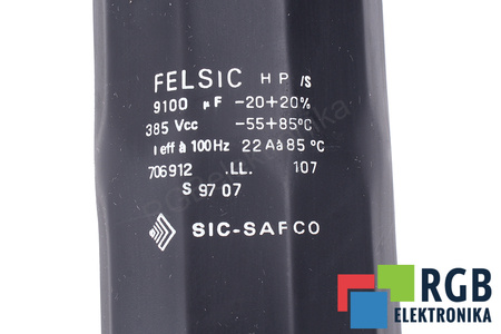 CONDENSADOR FELSIC 9100UF SIC-SAFCO 9100UF, 385V