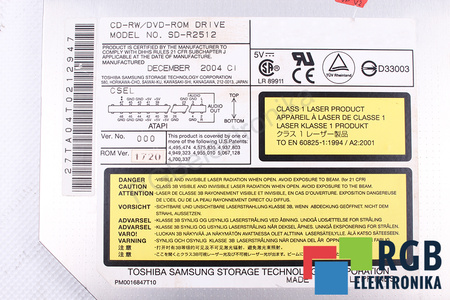 SD-R2512 TOSHIBA DVD/CD ROM