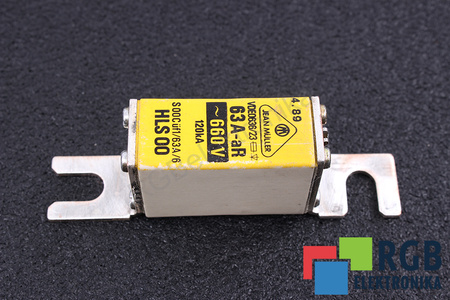 FUSIBLE HLS00 JEAN MULLER VDE0636/23 63A-AR, 660VAC, 120KA