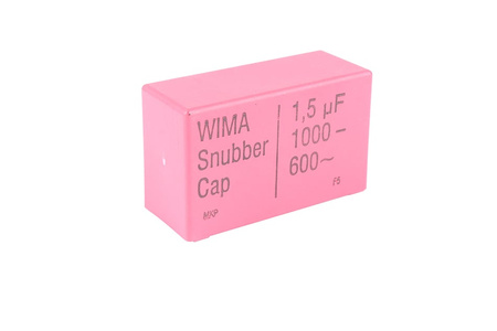 CONDENSADOR 1.5UF WIMA 1000VDC, 600VAC, SNUBBER, CAP