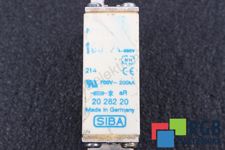 FUSIBLE 2028220 SIBA ULTRA RAPID NH000 100A, 690VAC, 200KA