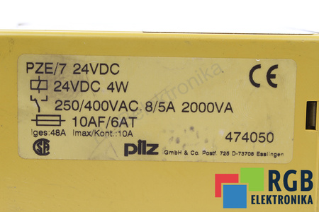 PZE/7 PILZ 474050 RELEVO DE SEGURIDAD