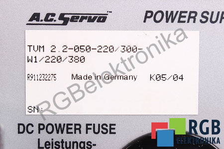 TVM2.2-050-220/300-W1/220/380 INDRAMAT R911232275 POWER SUPPLY