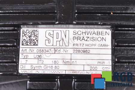U36 SPN ART.-NR. 058347 ENGRANAJE