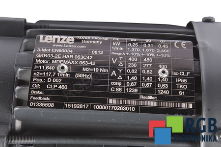 MDEMAXX063-42 LENZE GKR03-2EHAR063C42