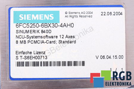 6FC5250-6BX30-4AH0 SIEMENS 8MB SINUMERIK 840D