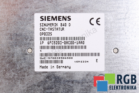 6FC5203-0AC00-1AA0 SIEMENS VERSION E SINUMERIK OP032S TECLADO
