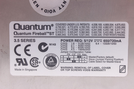 ST16A011 QUANTUM FIREBALL ST 1.6AT 1.6GB 3.5" IDE
