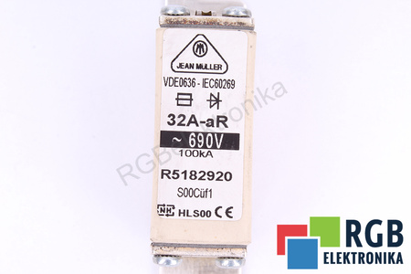 FUSIBLE HLS00 JEAN MULLER R5182920 VDE0636-IEC60269 32A-AR, 690V, 100KA