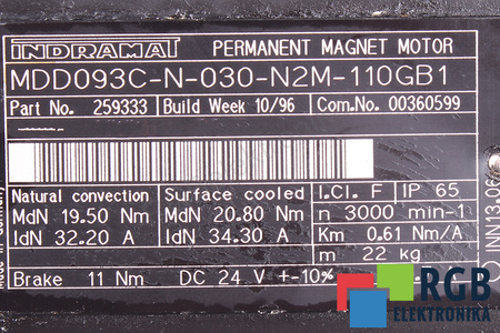 MDD093C-N-030-N2M-110GB1 INDRAMAT ESTATOR